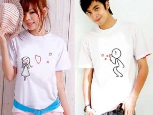 Áo đôi thổi bóng