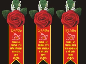 Hoa cài ngực đại biểu